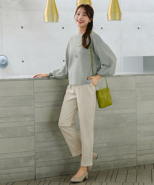 【クリアランスセール】スエードポンチテーパードパンツ