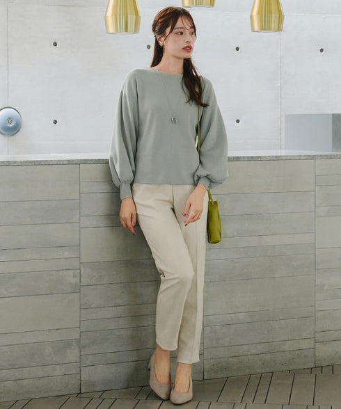 【クリアランスセール】スエードポンチテーパードパンツ