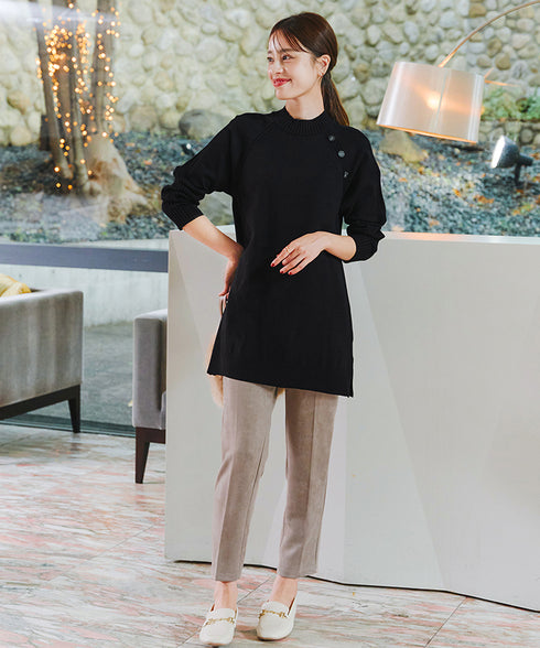 【クリアランスセール】スエードポンチテーパードパンツ