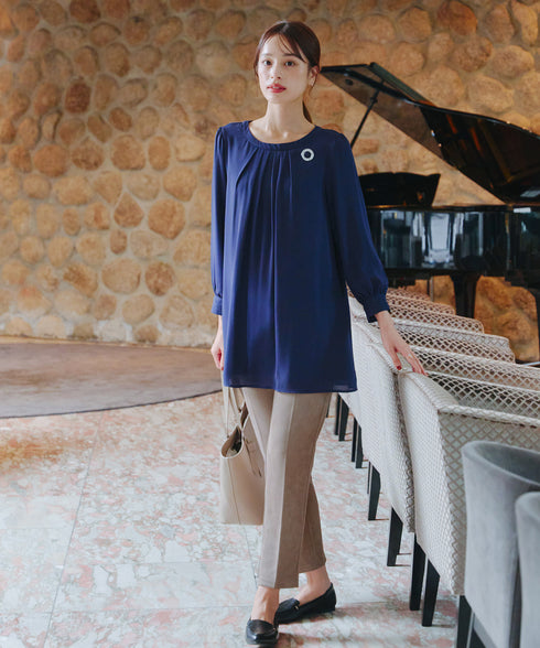 【クリアランスセール】スエードポンチテーパードパンツ