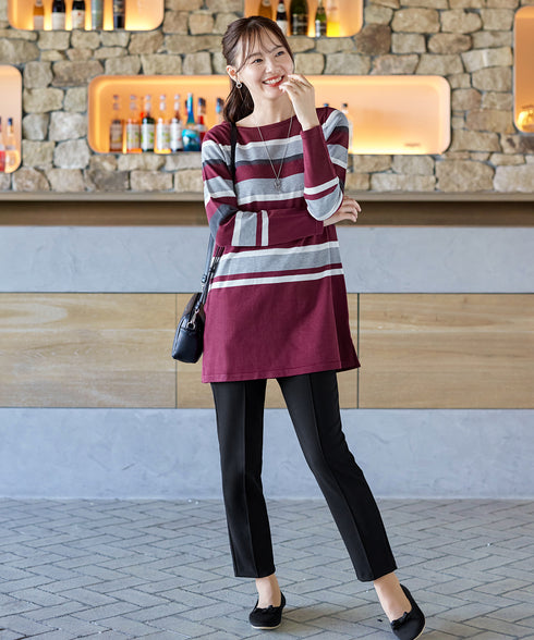 【安田美沙子さん着用 / 日本製】ジョーゼットピンタックテーパードパンツ