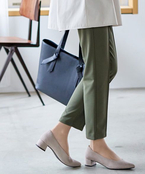 【安田美沙子さん着用 / 日本製】ジョーゼットピンタックテーパードパンツ