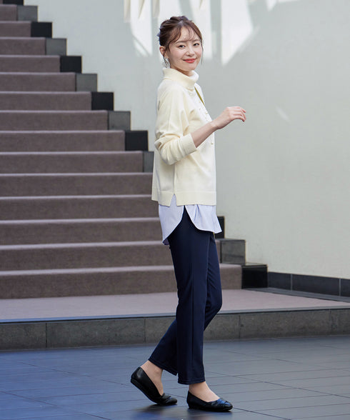 【日本製】ローズファイン・スリムストレートパンツ