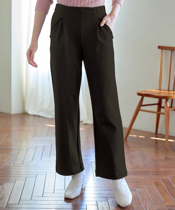 ミニチェッカー裏起毛・ストレートパンツ