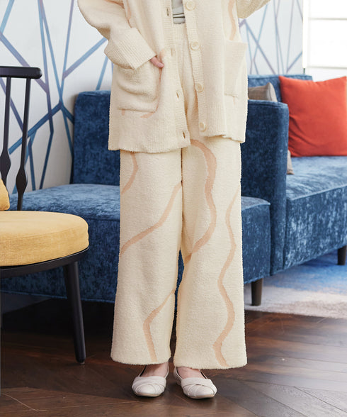 ふわもちニュアンス配色ニットパンツ