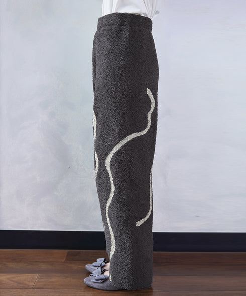 ふわもちニュアンス配色ニットパンツ