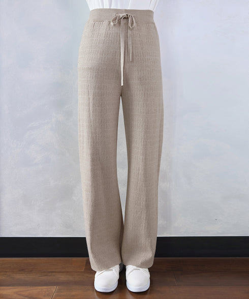 裏シャギージャガードニットパンツ