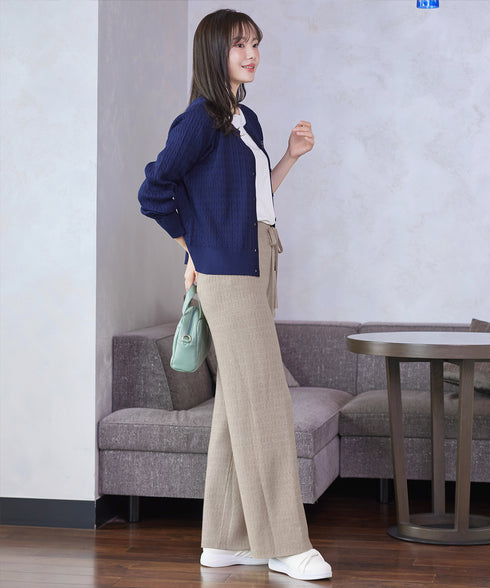 裏シャギージャガードニットパンツ