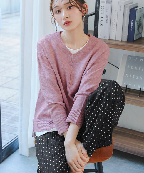 裏起毛ボックスプリーツパンツ