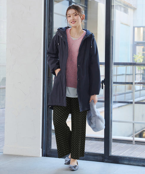 裏起毛ボックスプリーツパンツ