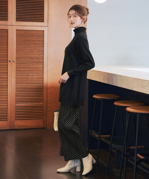 裏起毛ボックスプリーツパンツ