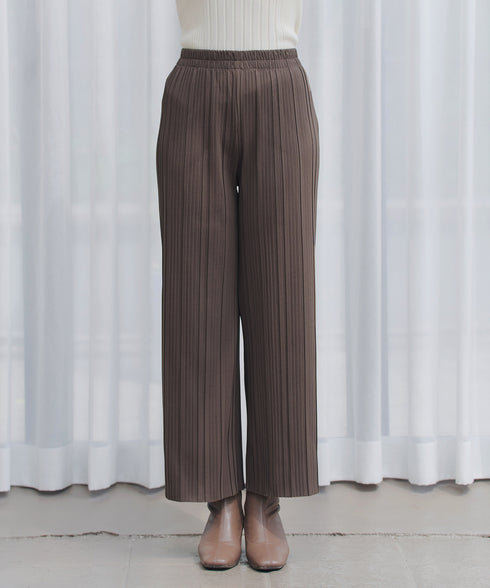 裏起毛ボックスプリーツパンツ