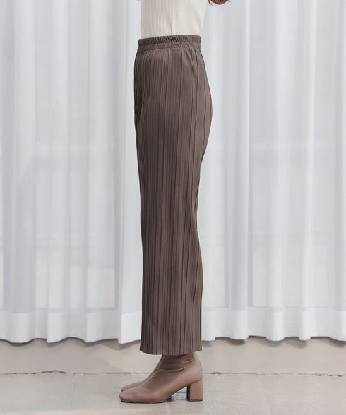 裏起毛ボックスプリーツパンツ