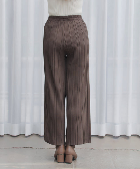 裏起毛ボックスプリーツパンツ