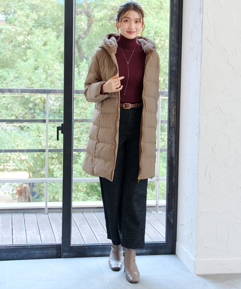 ラメツイードワイドストレートパンツ