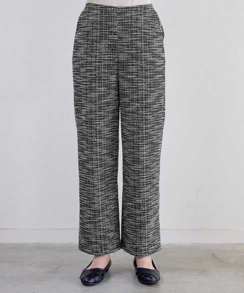 ラメツイードワイドストレートパンツ