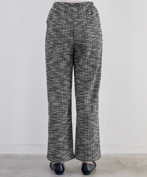 ラメツイードワイドストレートパンツ