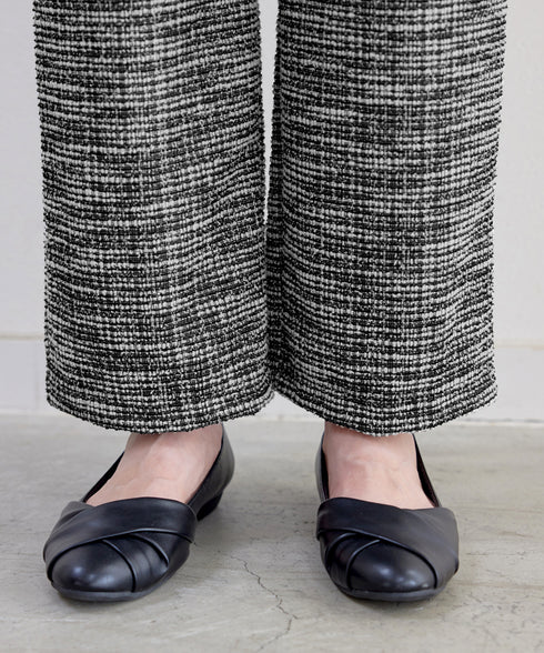 ラメツイードワイドストレートパンツ