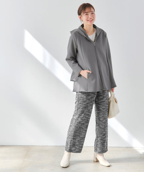ラメツイードワイドストレートパンツ
