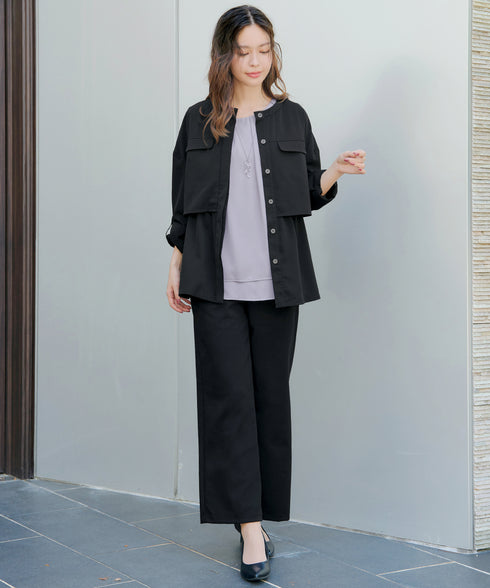 ジョーゼットニットワイドパンツ