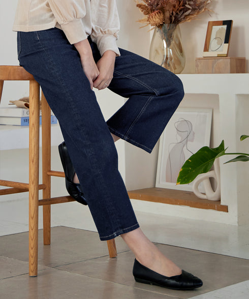 【安田美沙子さん着用】ストレッチワイドデニム