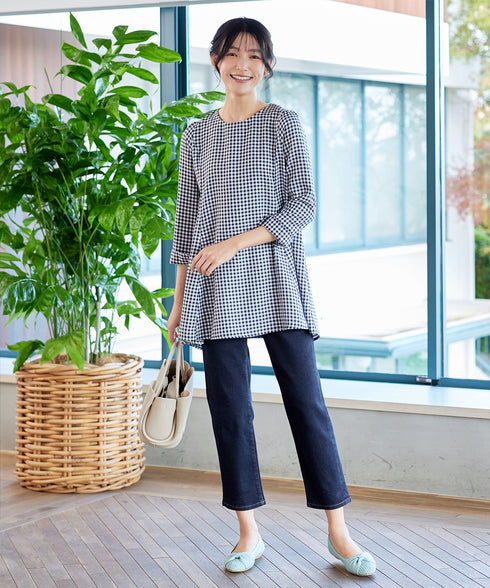 【安田美沙子さん着用】ストレッチストレートデニム