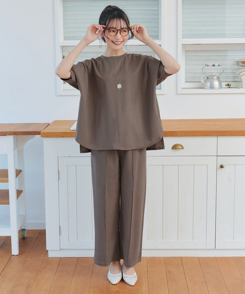 【おのののかさん着用】冷凛(ひやりん)カノコカットソーピンタックパンツ
