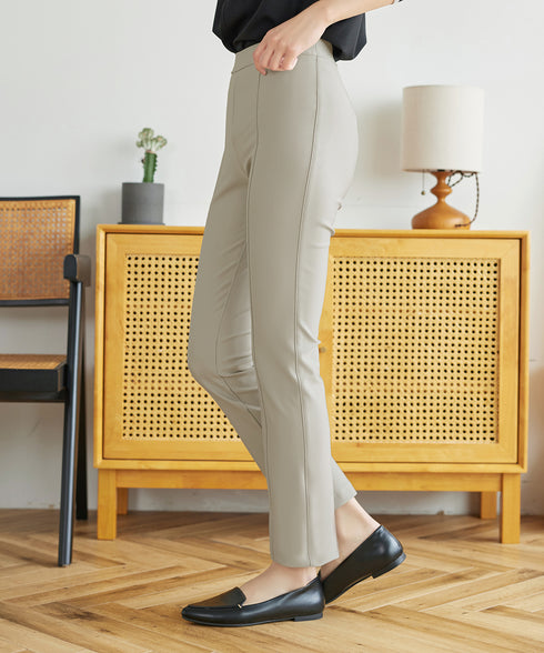 ローズファイン センターピンタックストレートパンツ