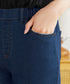 デニム裏パイルスリムパンツ