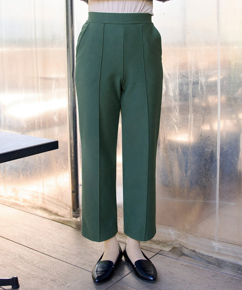 スフレ起毛ピンタックワイドパンツ