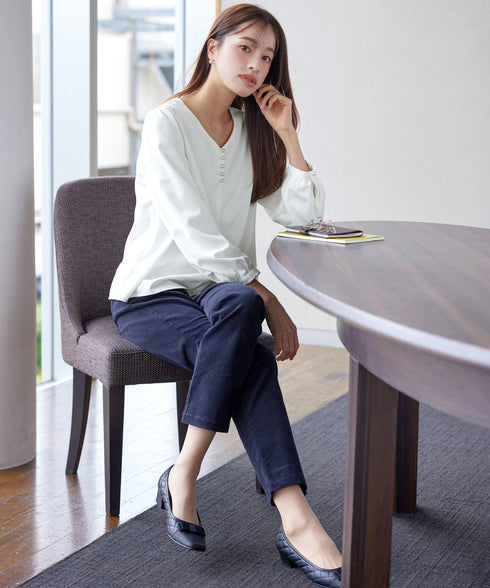 コーデュロイスリムストレッチパンツ