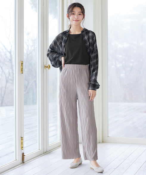 ウェーブプリーツパンツ