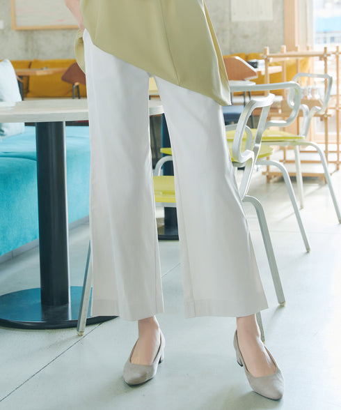 ストライプストレッチワイドパンツ