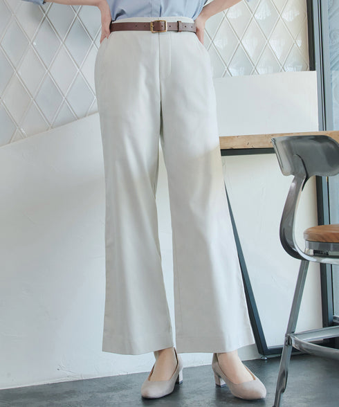 ストライプストレッチワイドパンツ