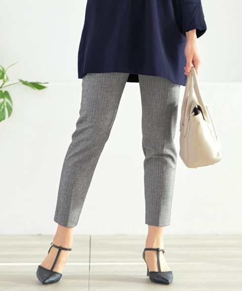 【安田美沙子さん着用】T/R両面起毛ストレッチパンツ