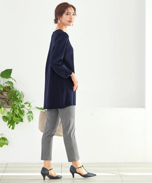 【安田美沙子さん着用】T/R両面起毛ストレッチパンツ