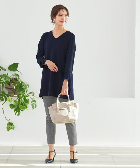 【安田美沙子さん着用】T/R両面起毛ストレッチパンツ