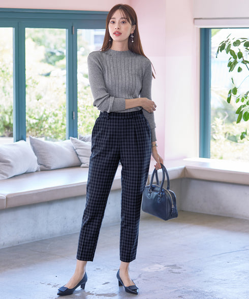 【安田美沙子さん着用】T/R両面起毛ストレッチパンツ