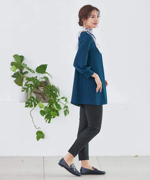 【安田美沙子さん着用】T/R両面起毛ストレッチパンツ