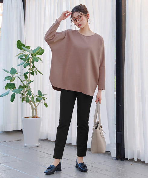 【安めぐみさん着用・新色追加・日本製】すふれ起毛ストレートパンツ