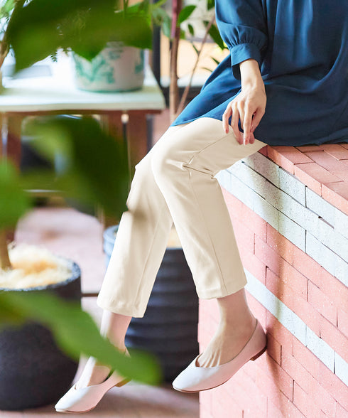 【安田美沙子さん着用・新色追加・日本製】すふれ起毛ストレートパンツ