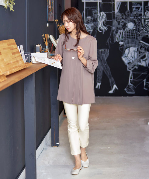 【安田美沙子さん着用・新色追加・日本製】すふれ起毛ストレートパンツ