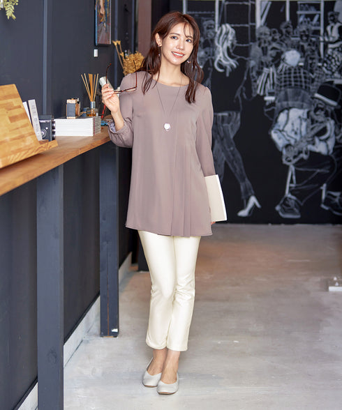 【安田美沙子さん着用・新色追加・日本製】すふれ起毛ストレートパンツ