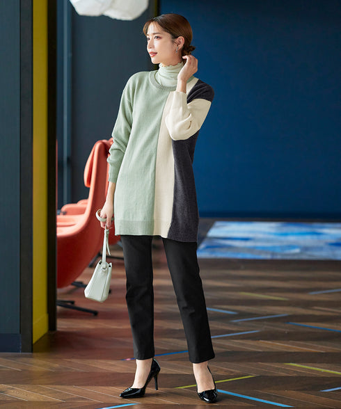 【安田美沙子さん着用・新色追加・日本製】すふれ起毛ストレートパンツ