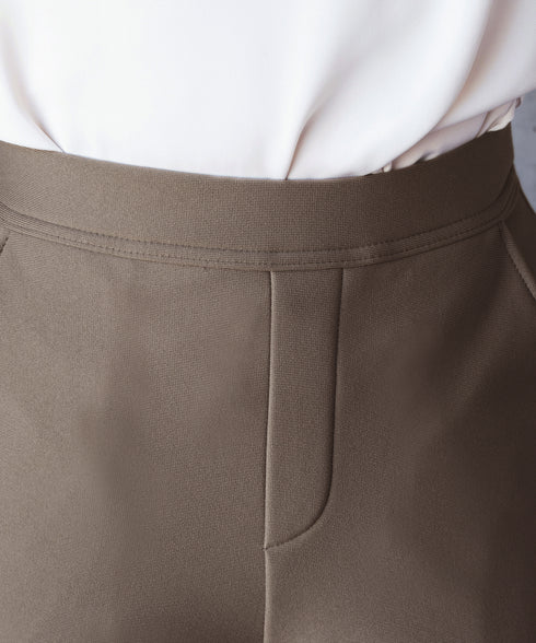 【安田美沙子さん着用・新色追加・日本製】すふれ起毛ストレートパンツ