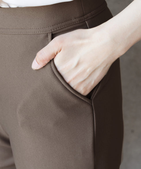 【安田美沙子さん着用・新色追加・日本製】すふれ起毛ストレートパンツ