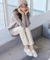 【安田美沙子さん着用・新色追加・日本製】すふれ起毛ストレートパンツ