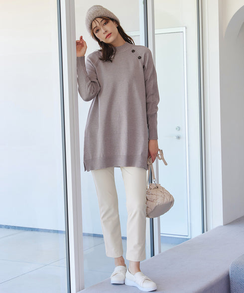 【安田美沙子さん着用・新色追加・日本製】すふれ起毛ストレートパンツ