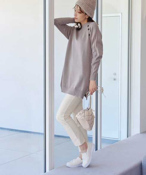 【安田美沙子さん着用・新色追加・日本製】すふれ起毛ストレートパンツ