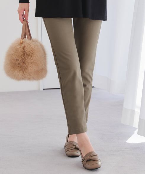 【安田美沙子さん着用・新色追加・日本製】すふれ起毛ストレートパンツ